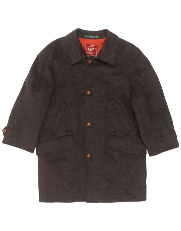 Abrigo Lebole para hombre Reino Unido 40 Lana gris grande