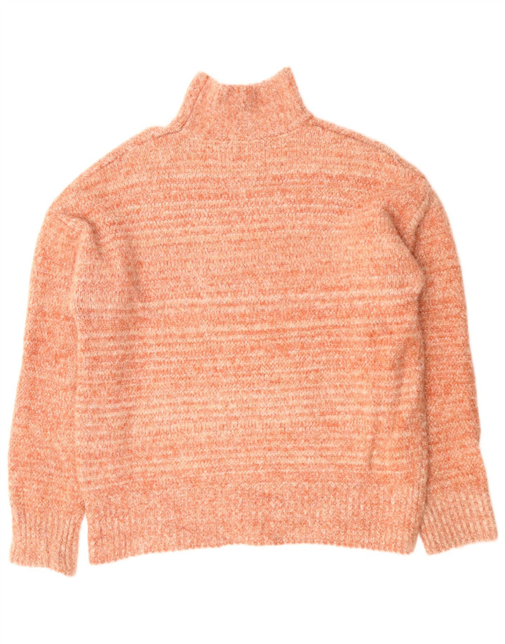ZARA Jersey oversized con cuello alto para mujer UK 6 XS Naranja Poliéster