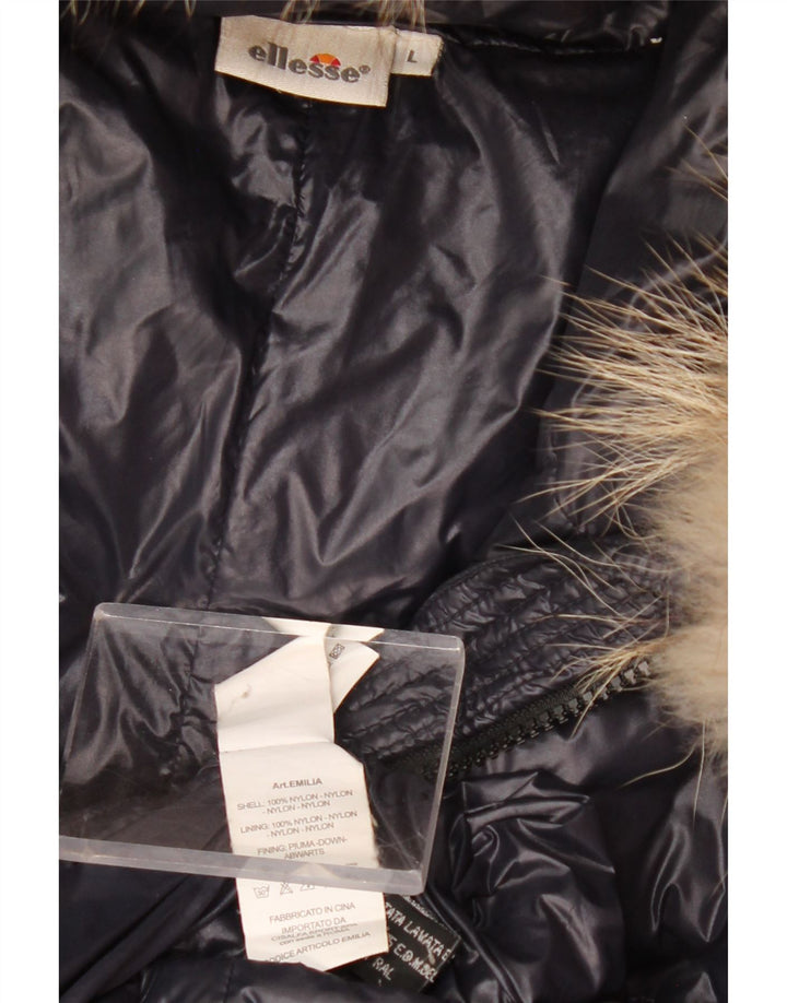 Chaqueta acolchada con capucha para mujer Ellesse UK 44 Large Nylon negro