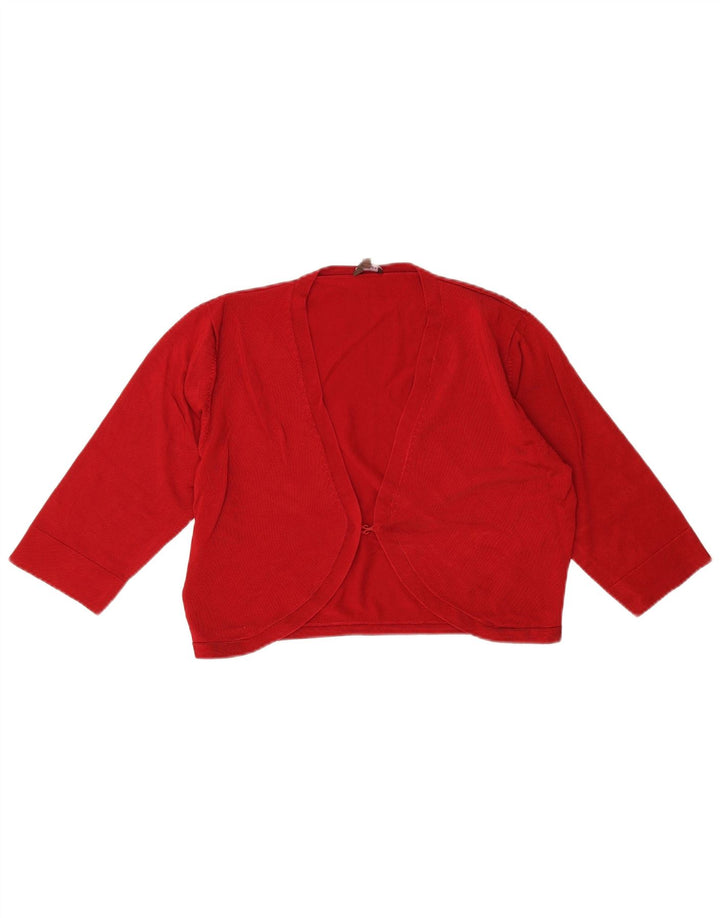 Phase Eight Suéter tipo cárdigan corto con manga 3/4 para mujer UK 44 Rojo mediano