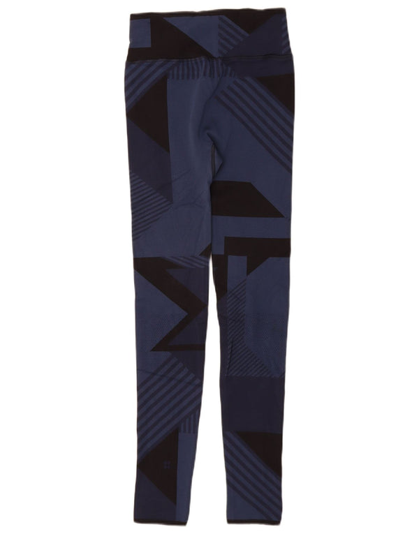 Sweaty Betty Womens Leggings UK 8 Small Navy Blue Geometric Polyamide