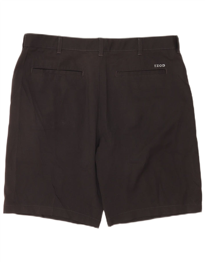 Pantalones cortos chinos Izod para hombre W36 poliéster negro grande