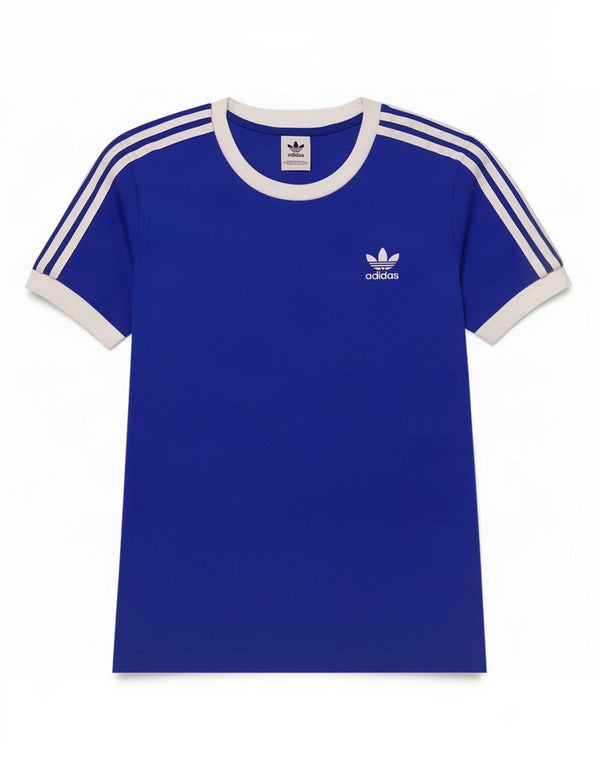 Adidas Camiseta Mujer Top UK 10 Small Azul Algodón