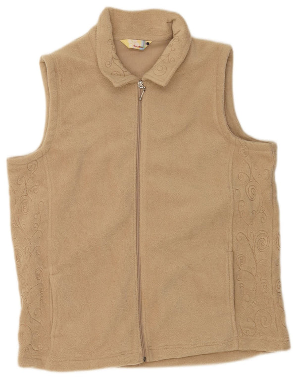 Alice Collins Womens Fleece Gilet UK 18 XL Beige Polyester