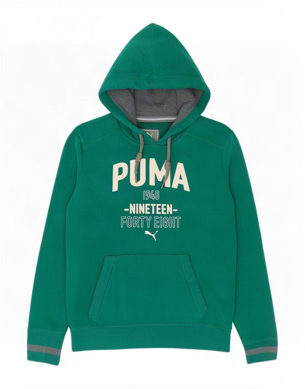 Puma Hombre Sudadera Con Capucha Gráfica Jersey Pequeño Algodón Verde