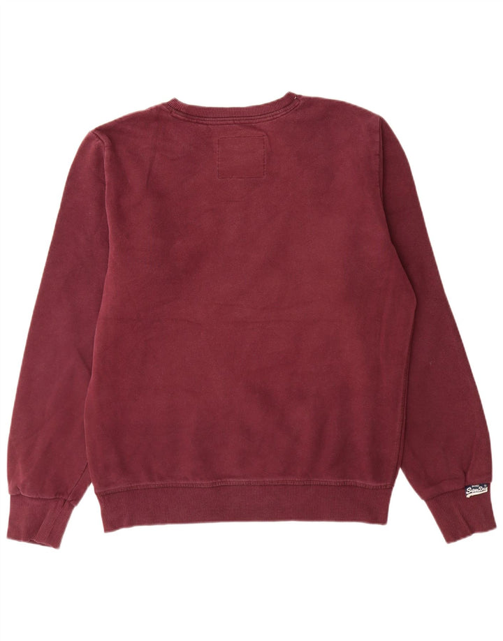 Superdry Sudadera con gráfico gráfico tipo jersey de algodón granate grande para hombre