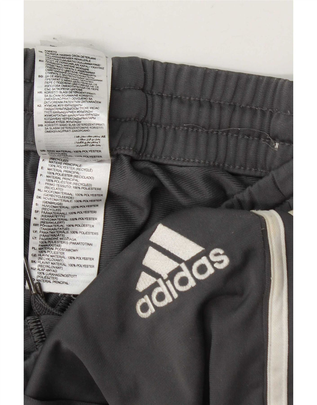 Adidas Hombre Pantalones De Chándal Joggers Gris Medio Poliéster