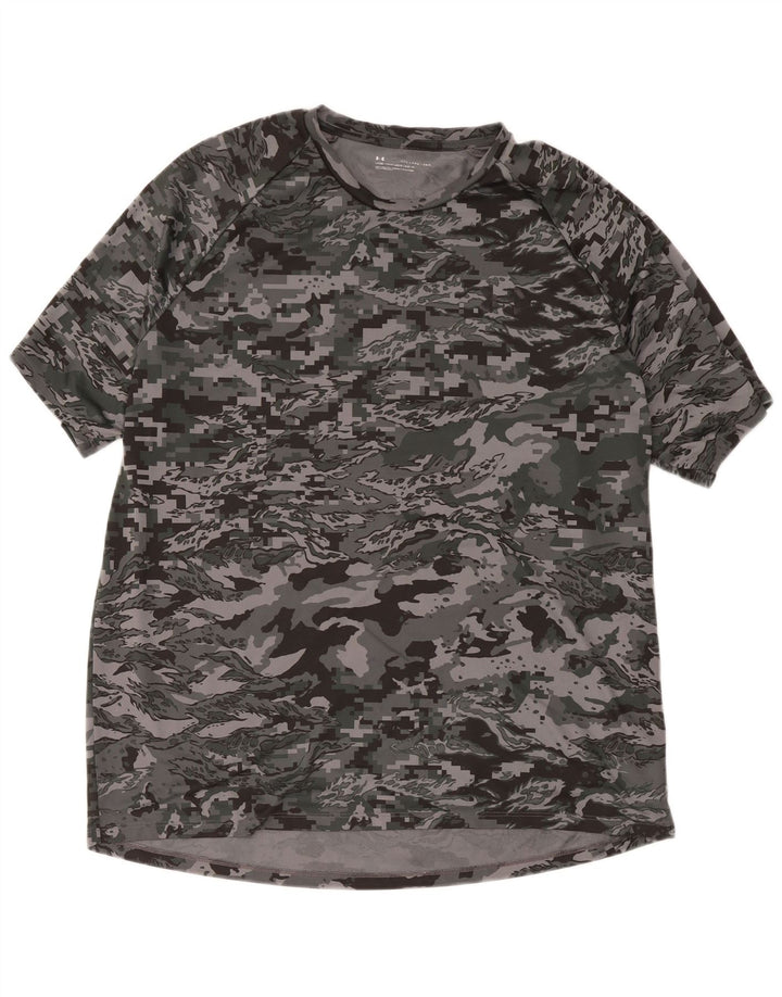 Under Armour Camiseta para hombre Top 2XL Gris Camuflaje Poliéster
