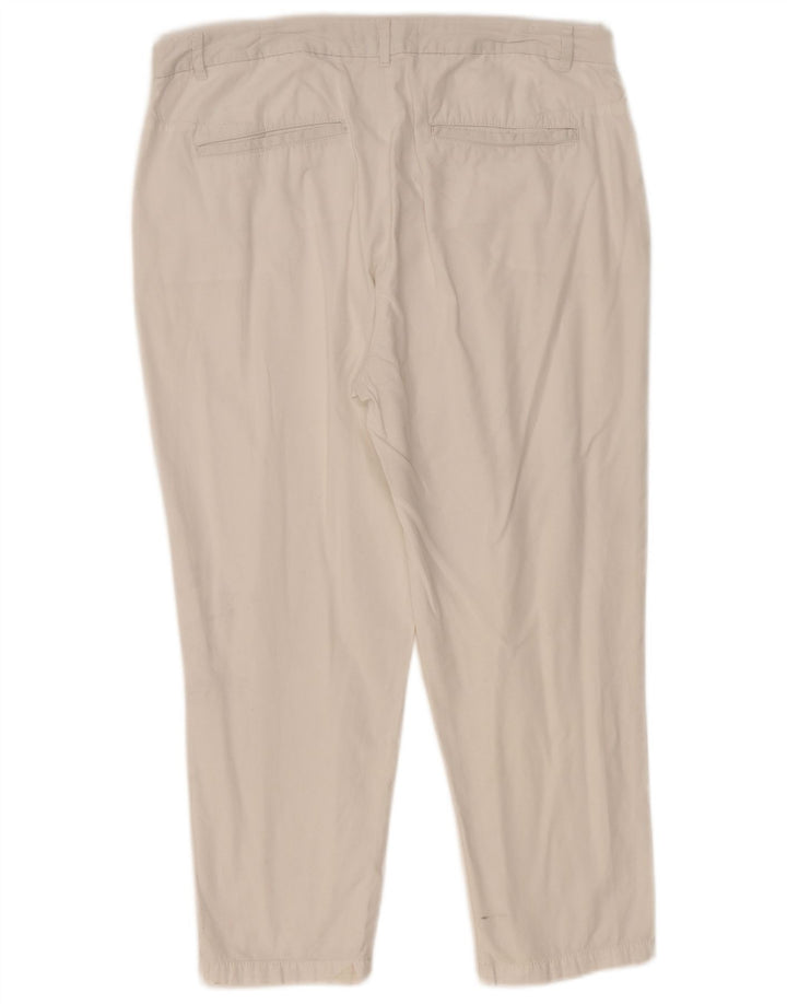 Marks & Spencer Pantalones cortos con pinzas para mujer UK 40 Large W36 L24 Blanco