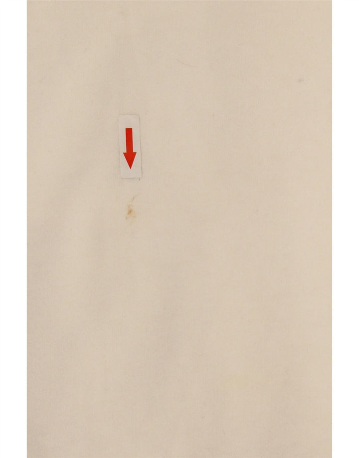 Zara Mujer Sudadera Gráfica Jumper UK 40 Medio Blanco Poliéster