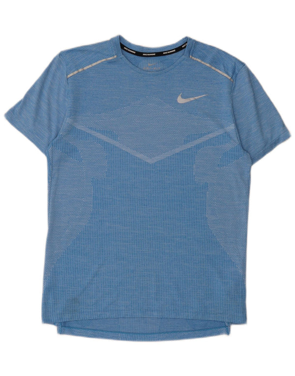 Camiseta Nike Dri Fit para hombre Top pequeño poliéster moteado azul