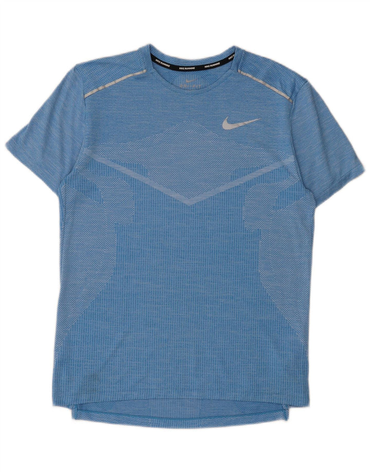 Camiseta Nike Dri Fit para hombre Top pequeño poliéster moteado azul