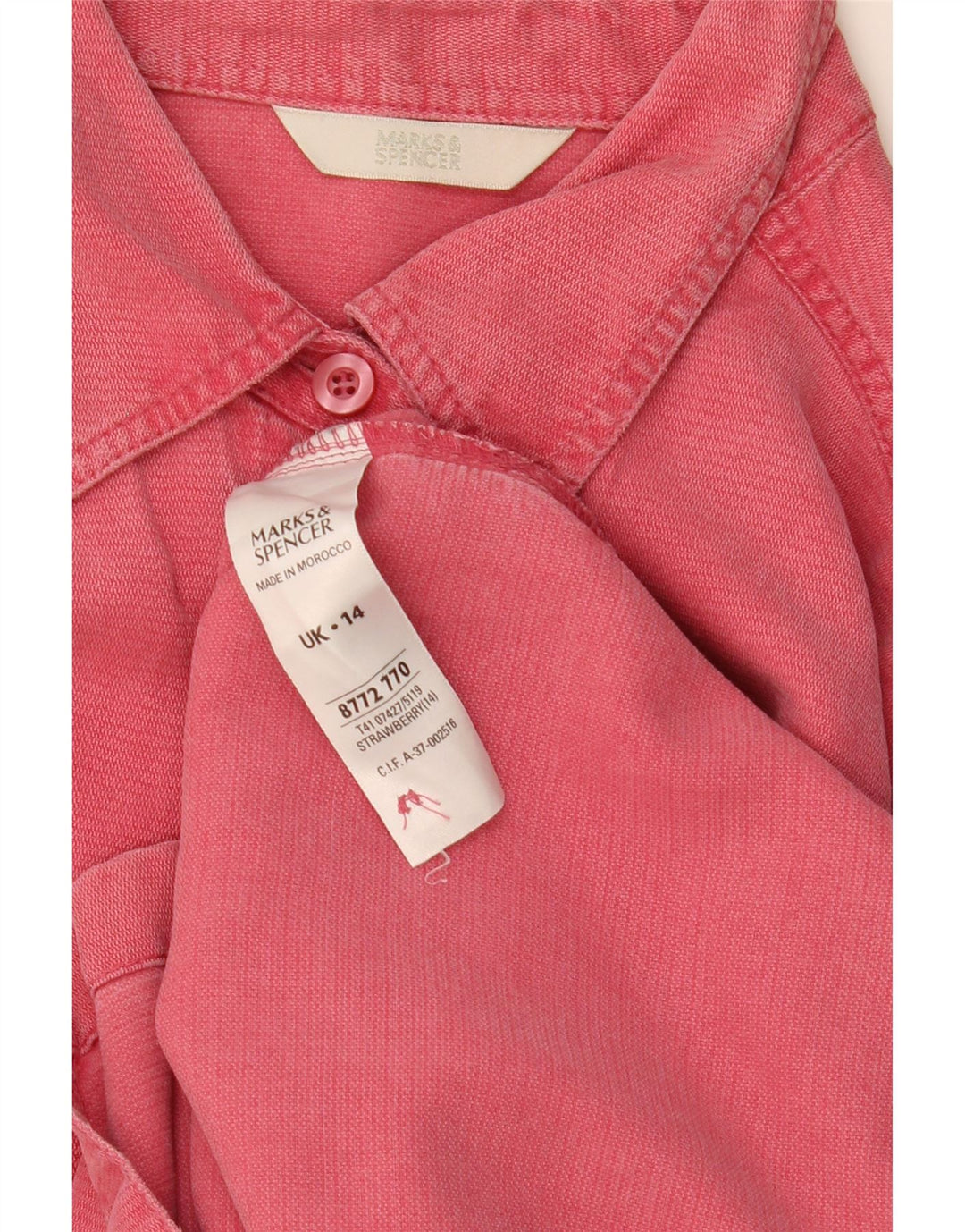 Marks & Spencer Camisa para mujer Reino Unido 44 Grande Lyocell rosa
