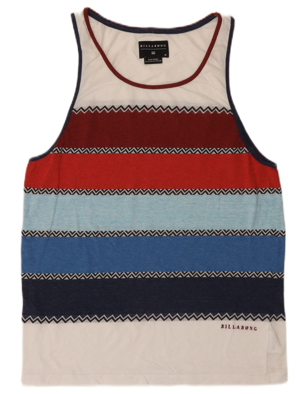 Billabong Hombre Chaleco Top Medium Algodón A Rayas Multicolor
