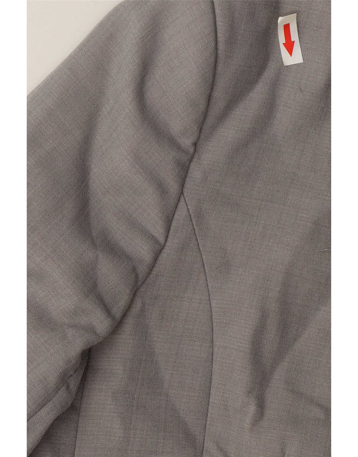 Chaqueta tipo blazer de 1 botón para mujer Reiss UK 10 Small Grey Wool