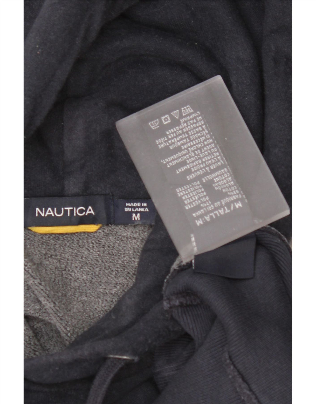 NAUTICA Jersey con capucha gráfica para hombre de algodón azul marino mediano