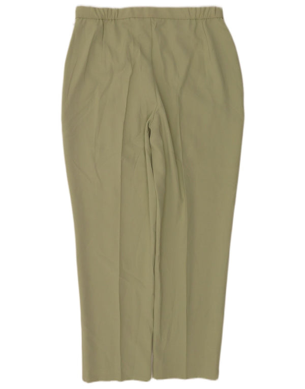 Marks & Spencer Pantalones informales cónicos para mujer UK 40 Large W32 L27 Verde