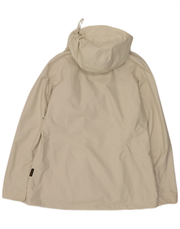 Jack Wolfskin Chaqueta cortavientos con capucha para mujer UK 46 Large Beige Poliamida