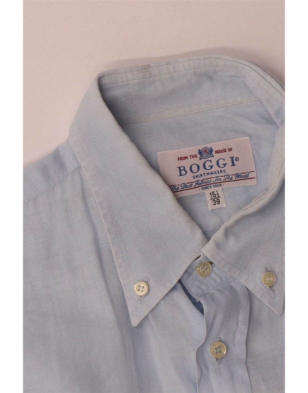 Camisa Boggi Hombre Talla 39 15 1/2 Azul Mediano