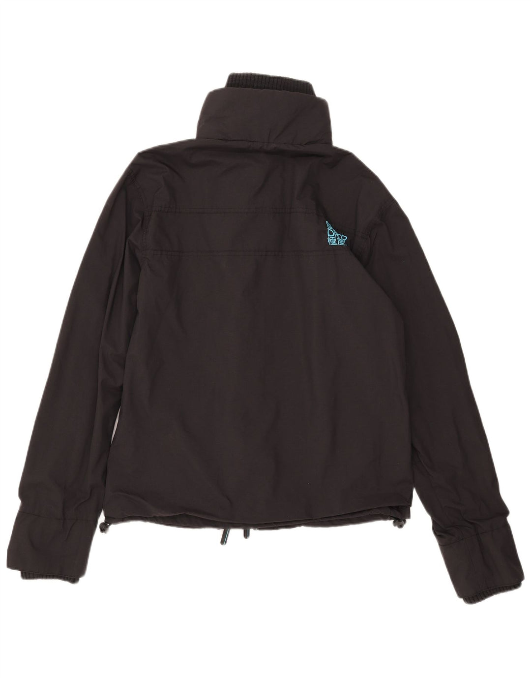 Superdry Chaqueta impermeable para hombre UK 40 Large Nylon negro