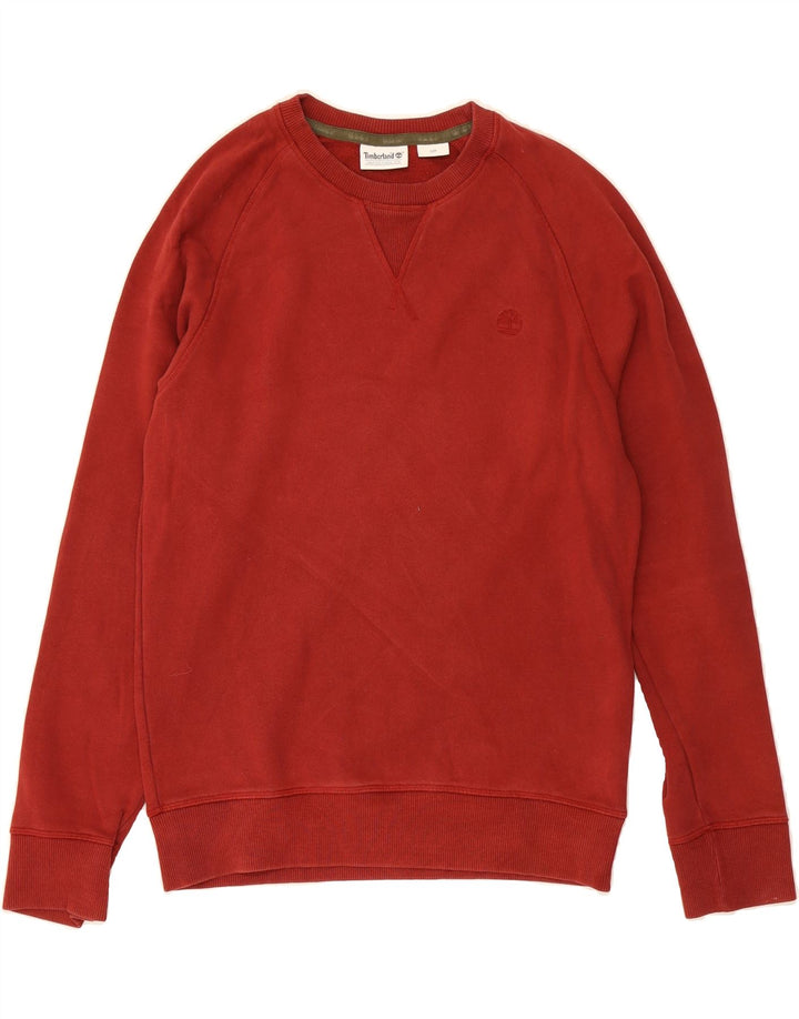 TIMBERLAND Mens Sweatshirt Jumper Small Red Cotton Vintage Timberland and Second-Hand Timberland from Messina Hembry 