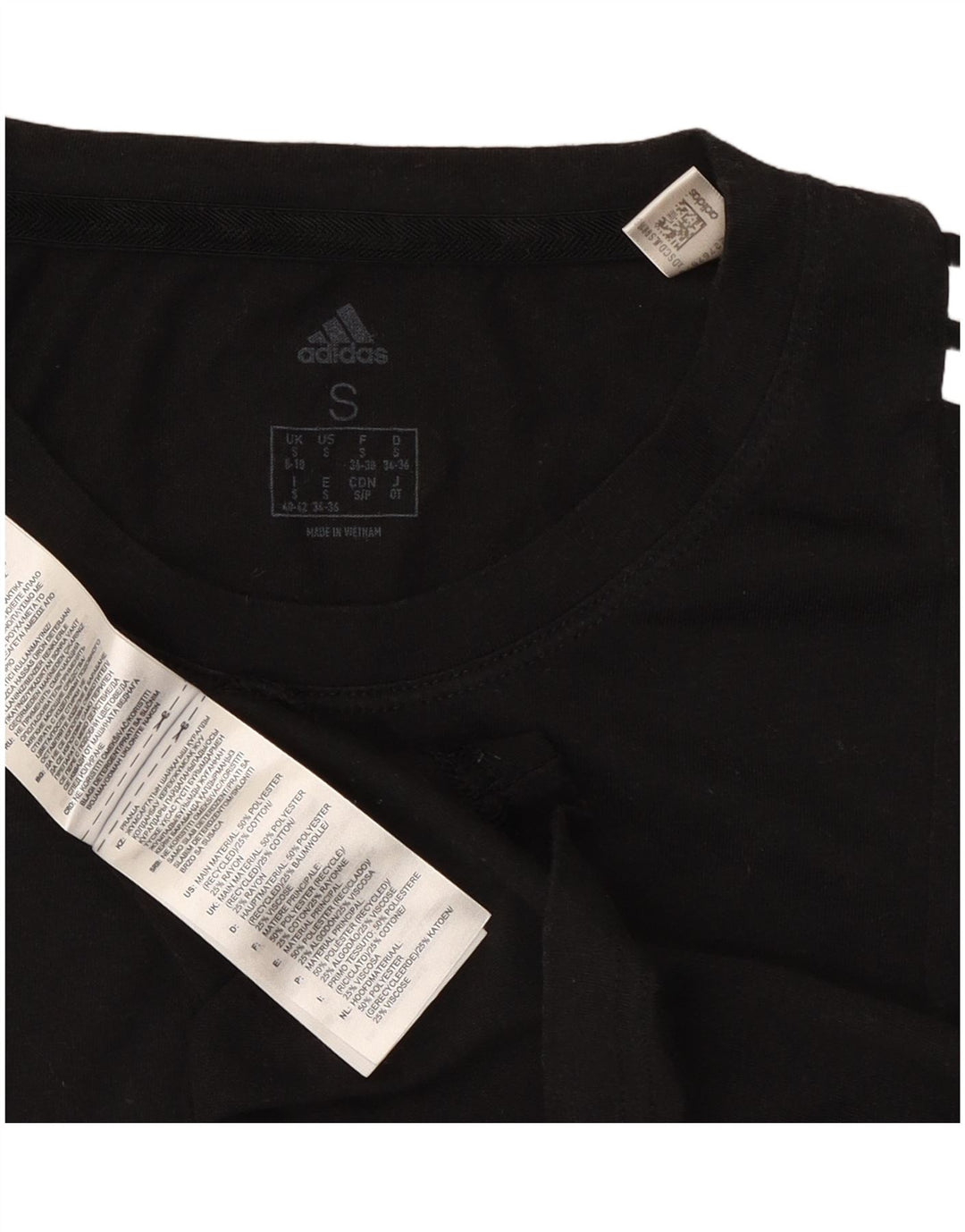 Adidas Camiseta Mujer Top UK 8/10 Small Negro Poliéster