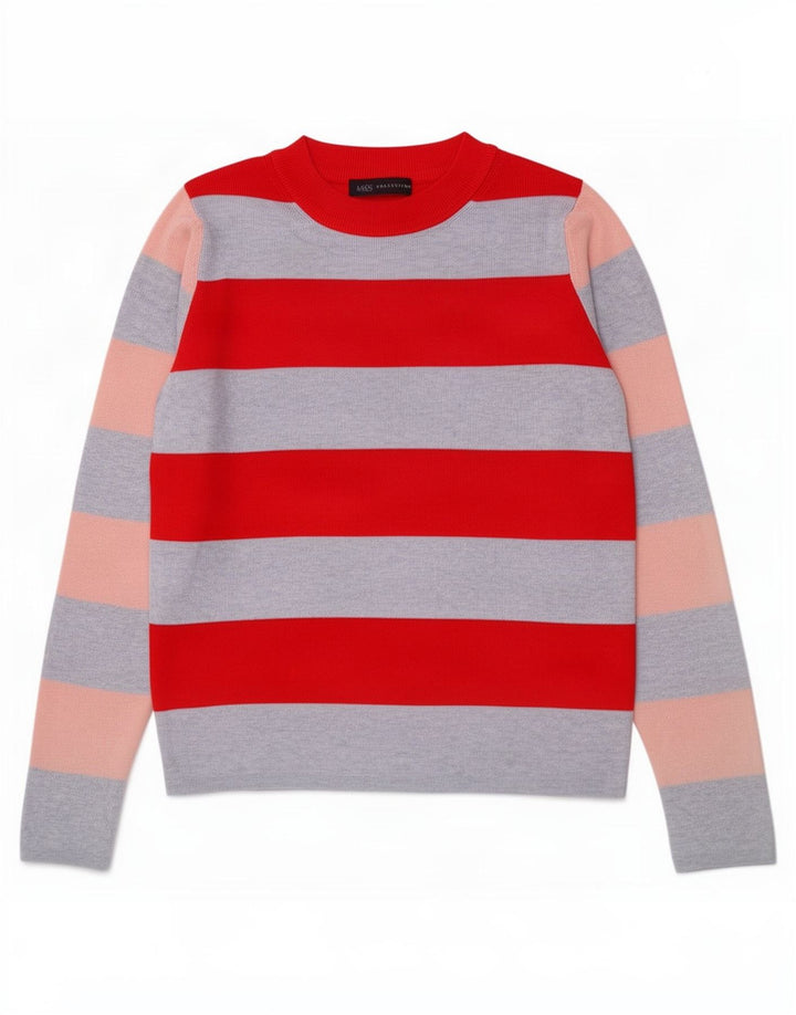 Marks & Spencer Top para Mujer Manga Larga UK 40 Small Multicolor Rayas