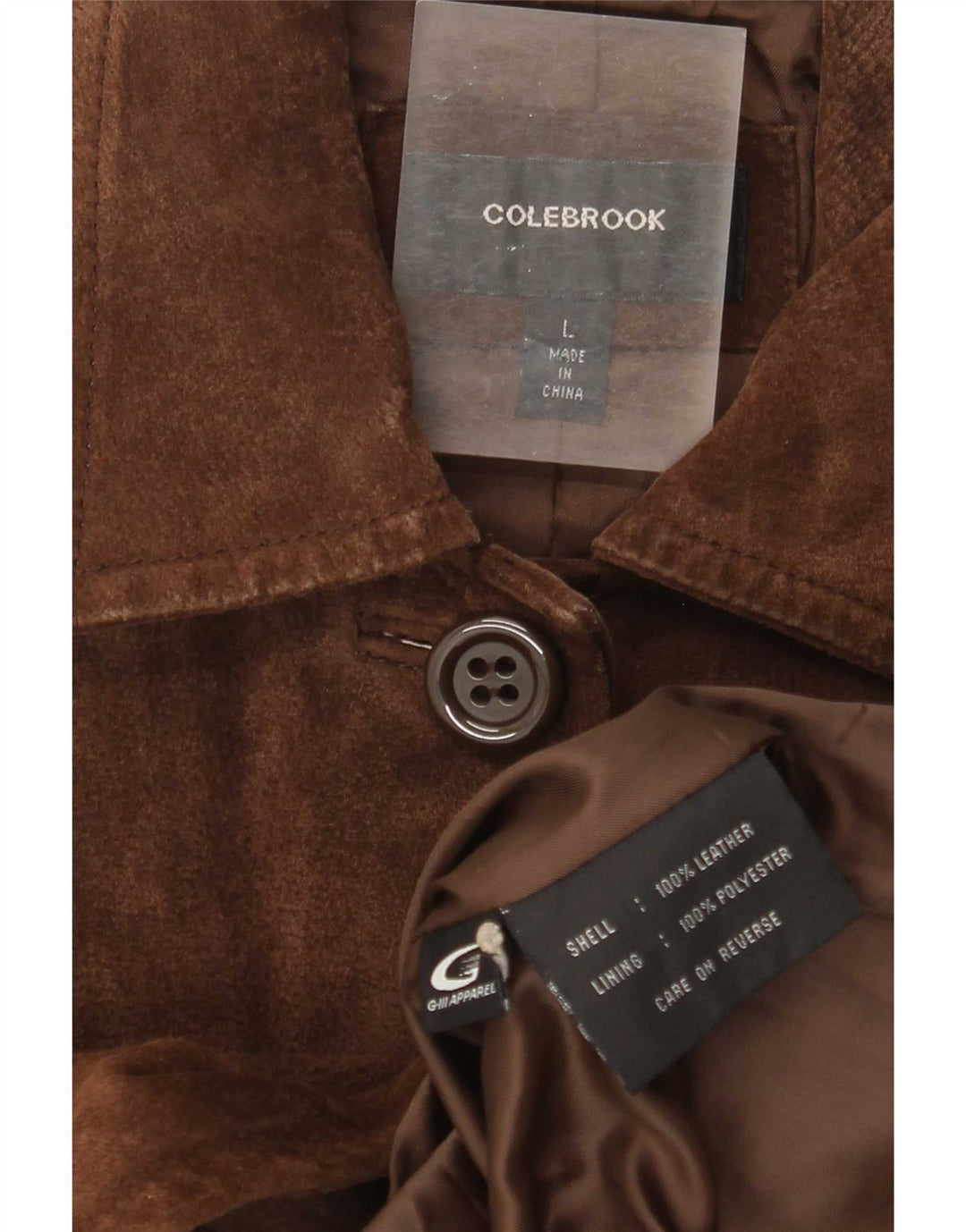 Colebrook Abrigo de ante para mujer Reino Unido 44 Cuero marrón grande