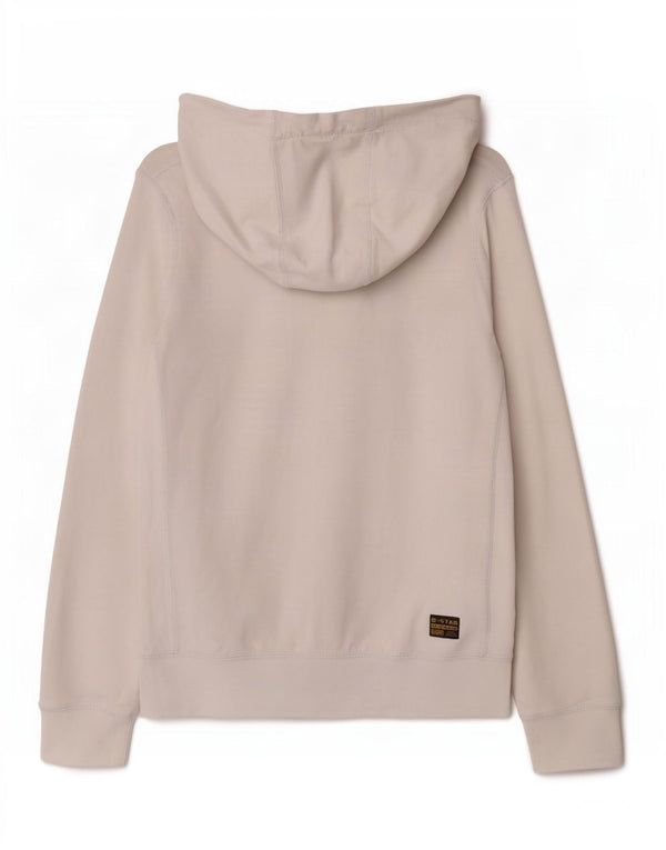 G-Star Sudadera con capucha y cremallera gráfica para mujer UK 10 Small White Cotton