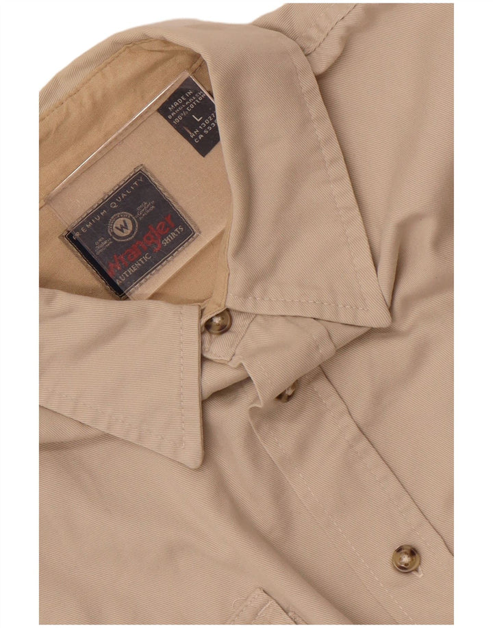 Wrangler Camisa Grande Para Hombre De Algodón Blanco Roto
