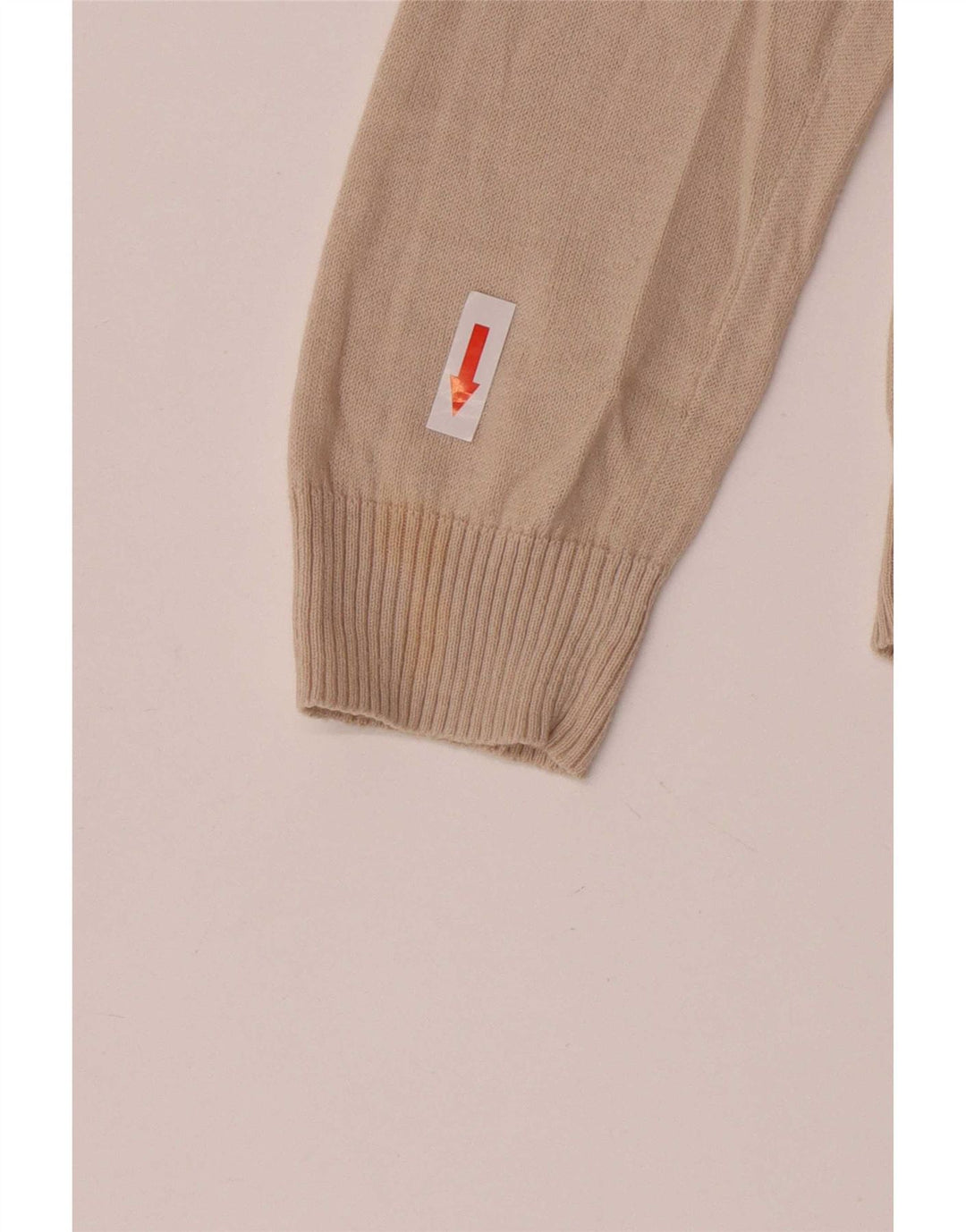 Zara Mujer Cárdigan Suéter UK 12 Algodón Beige Medio