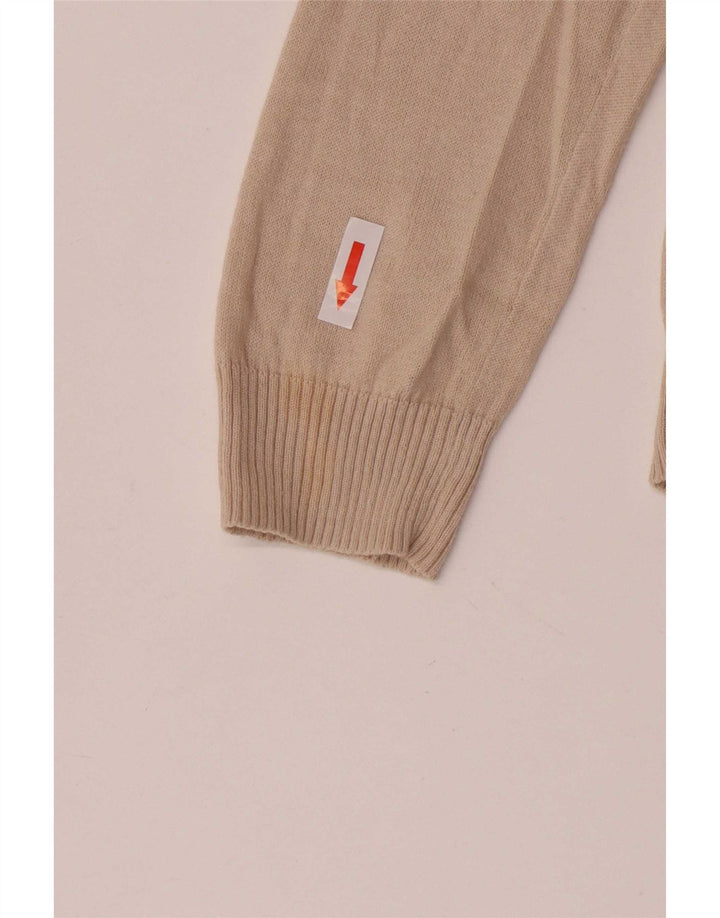 Zara Mujer Cárdigan Suéter UK 12 Algodón Beige Medio