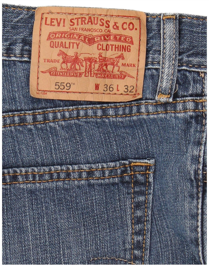 LEVI'S Jeans rectos de ajuste relajado 559 para hombre W36 L32 Algodón azul