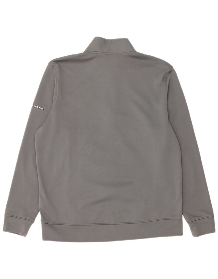 Under Armour Sudadera con cuello y cremallera para hombre Jumper Large Gris Poliéster