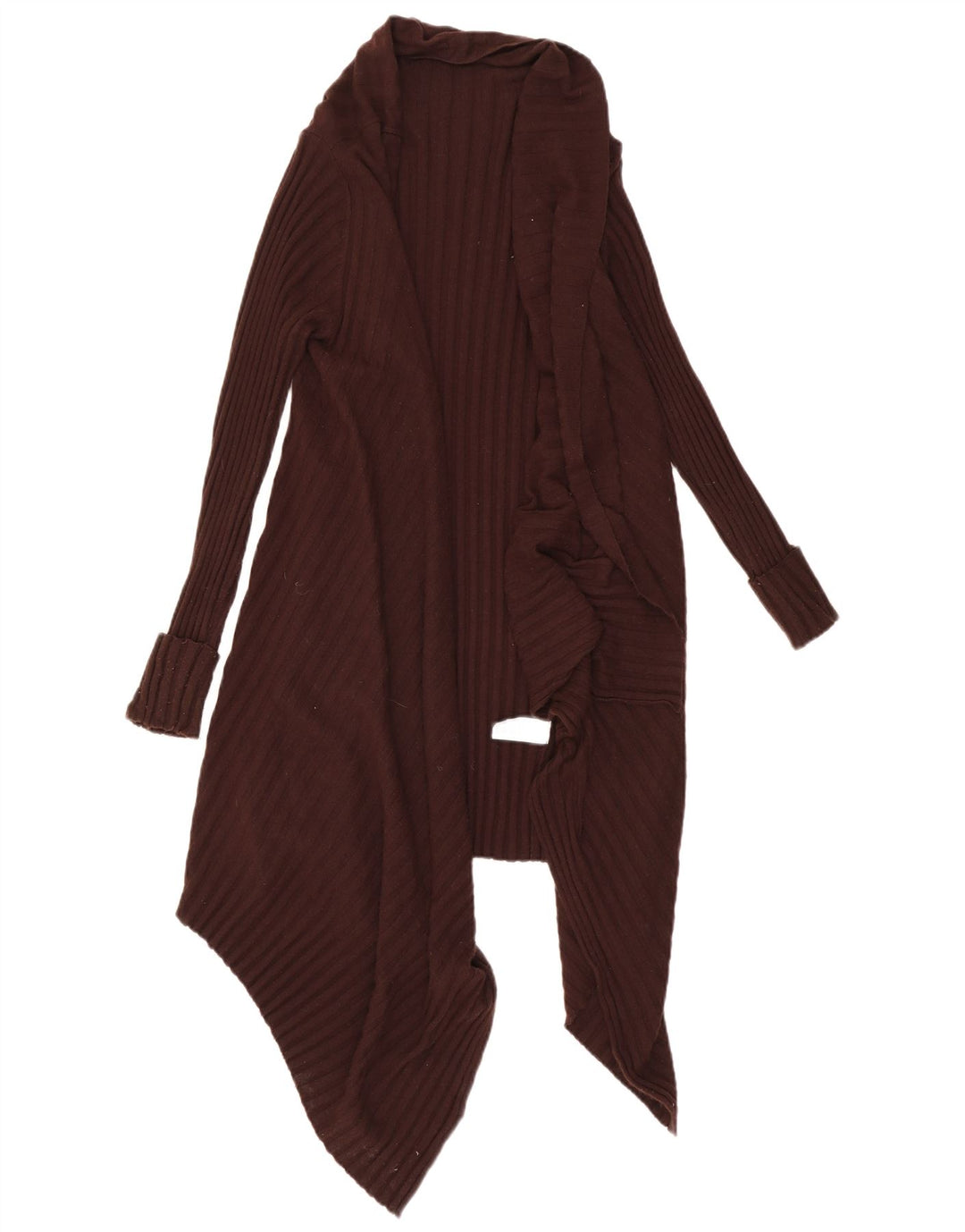 Marks & Spencer Suéter tipo cárdigan asimétrico para mujer UK 8/10 Small Brown