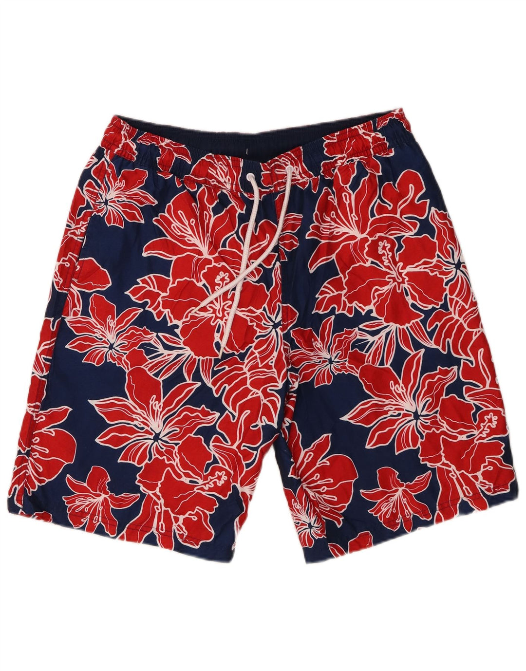 Marks & Spencer - Bañador para hombre, tamaño mediano, color azul marino, poliéster floral