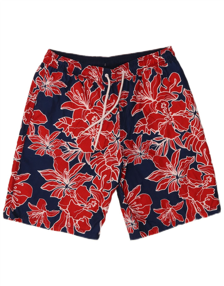 Marks & Spencer - Bañador para hombre, tamaño mediano, color azul marino, poliéster floral