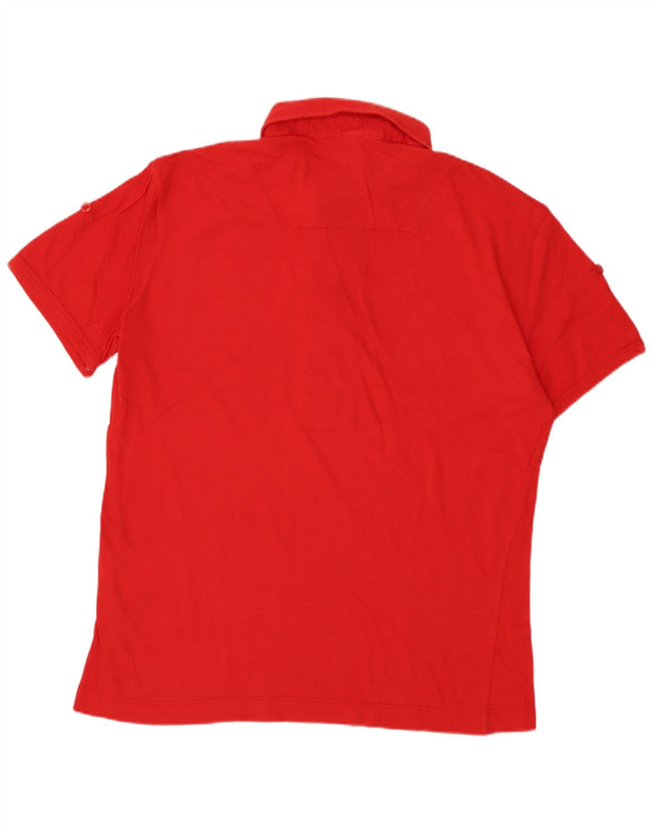 BIKKEMBERGS Polo para mujer UK 44 Mediano Rojo Algodón