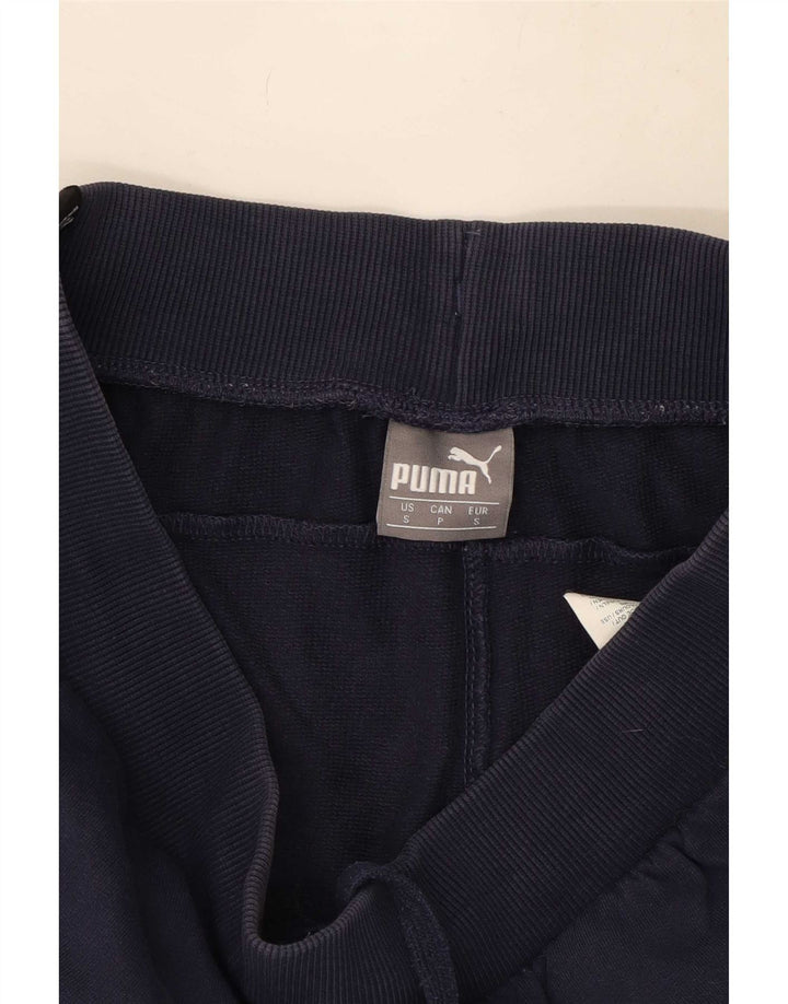 Puma Pantalones cortos deportivos gráficos para hombre pequeños de algodón azul marino