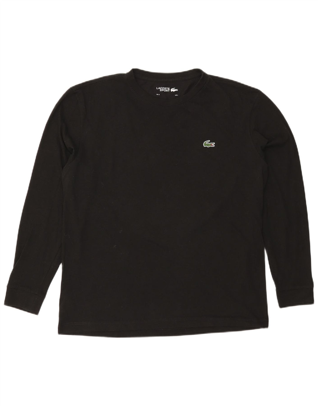Lacoste - Camiseta de manga larga para hombre, talla 5, algodón negro grande