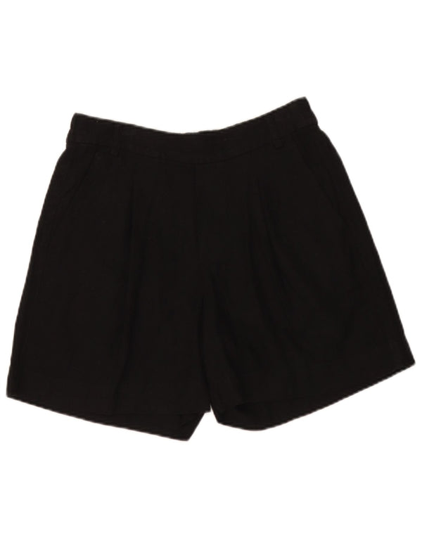 Marks & Spencer Pantalones cortos chinos para mujer UK 10 Small W28 Black Linen