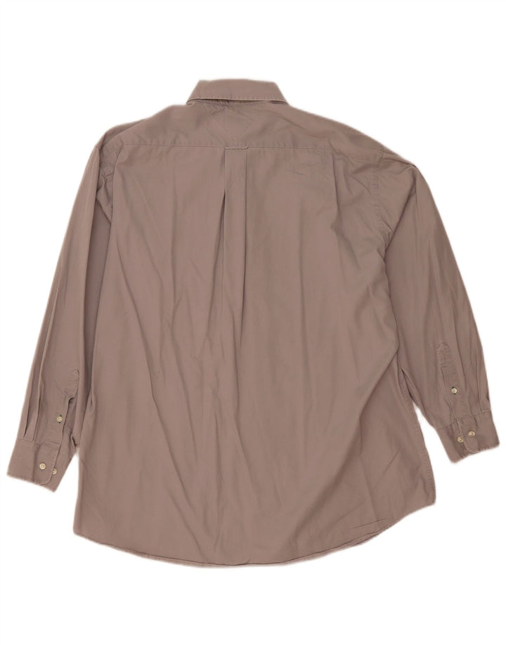 Camisa Tommy Hilfiger para hombre talla 15 1/2 algodón gris medio