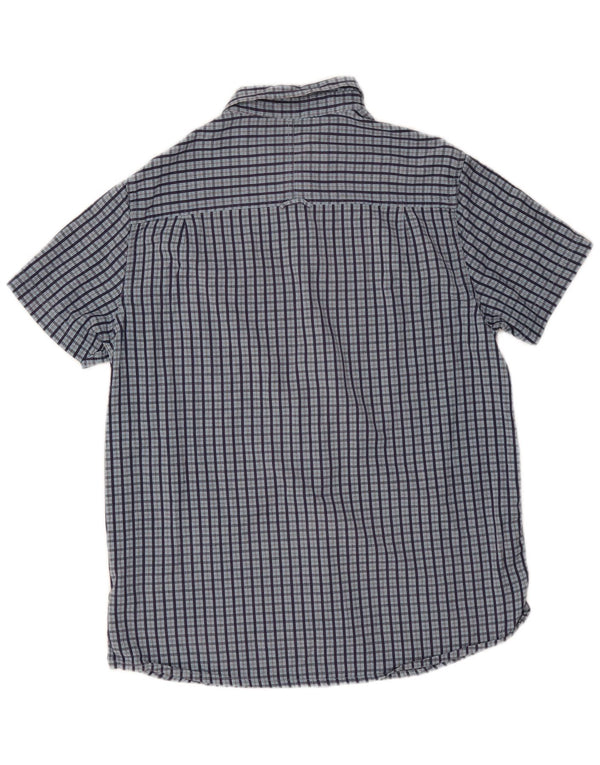 Camisa de manga corta para hombre de Mountain Warehouse Algodón a cuadros azul marino grande
