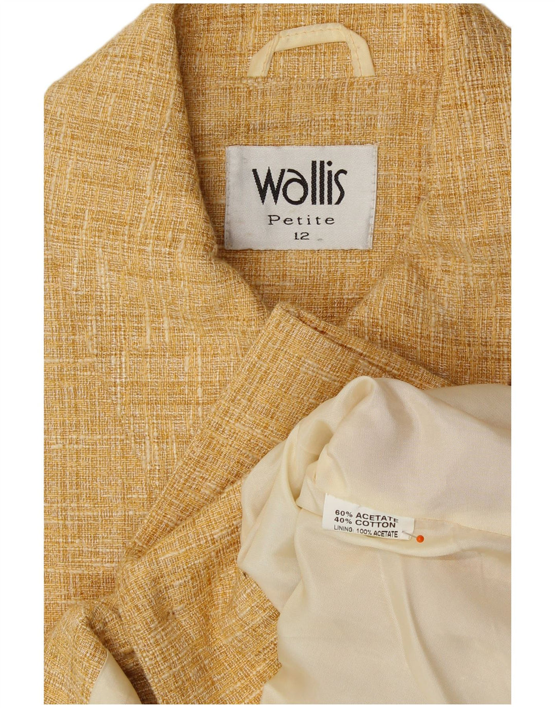 WALLIS Chaqueta tipo blazer de 4 botones para mujer, talla pequeña, talla 40, color beige medio