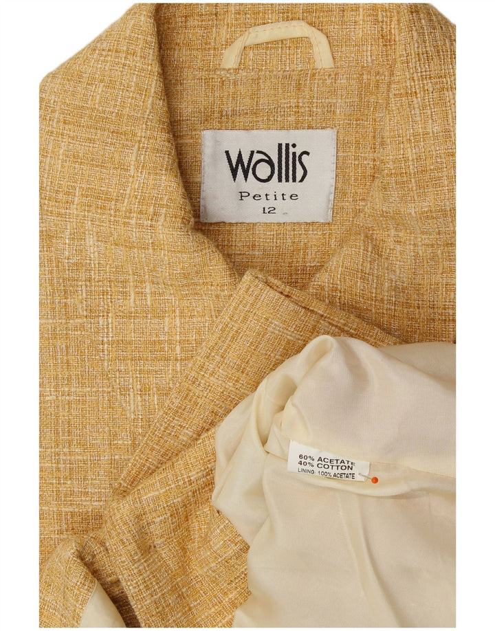WALLIS Chaqueta tipo blazer de 4 botones para mujer, talla pequeña, talla 40, color beige medio