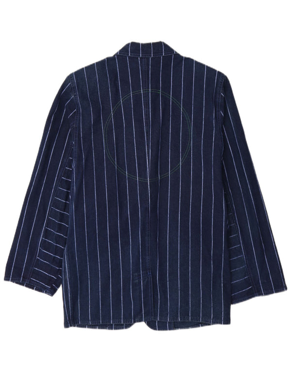 Chaqueta tipo blazer vaquera para mujer Easy IT 44 Algodón a rayas azul marino mediano