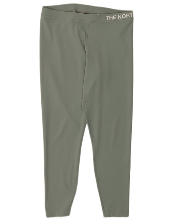 The North Face Womens Graphic Leggings Large Green Polyester Sports