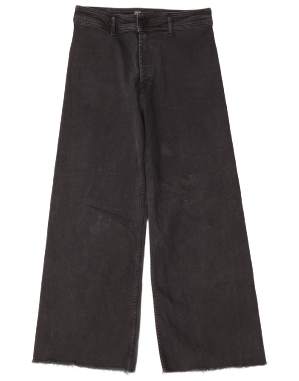 Zara Jeans The Marine Recto De Pierna Ancha para Mujer EU 42 Large W32 L29 Negro