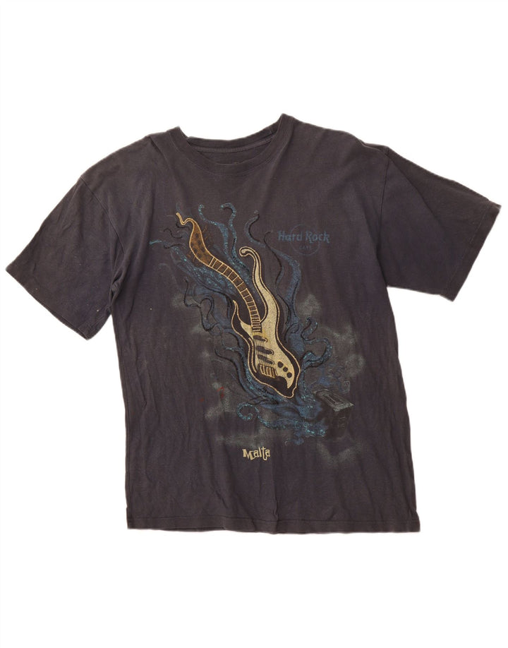 HARD ROCK Camiseta estampada Malta para hombre Top de algodón gris medio