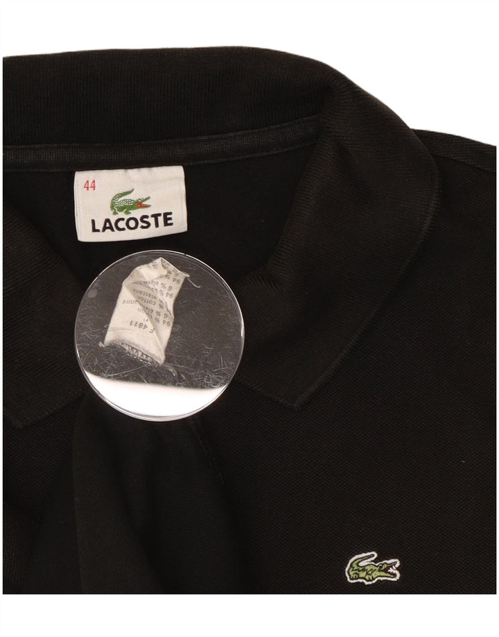 Polo Lacoste Mujer Talla 44 Grande Algodón Negro